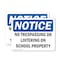 Signmission No Trespassing Or Loitering On School Property OSHA Notice Sign, Plastic, 10in W x 7in L, 2PK OS-2PACK-NS-P-710-L-14955 - alternate 1